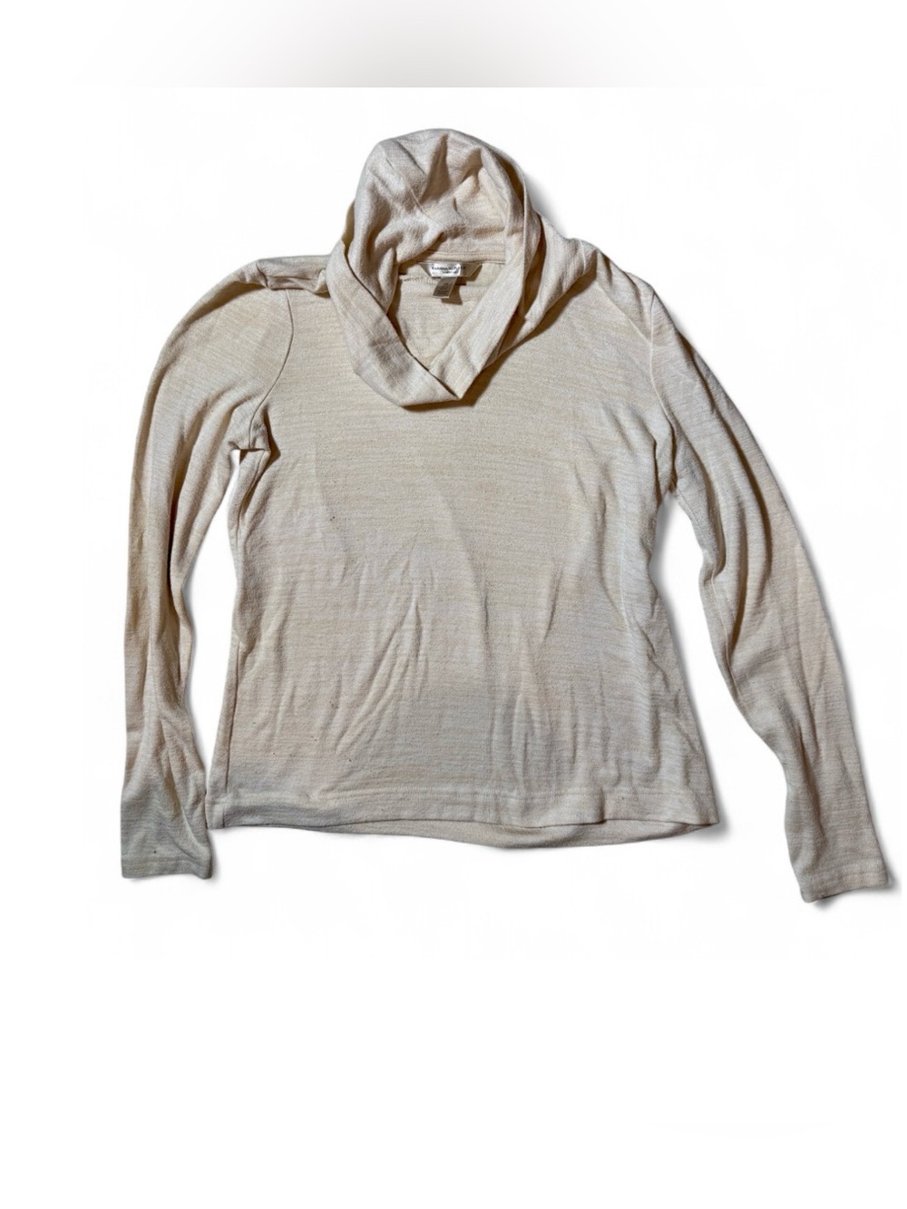 Cream Ivory Cowl Neck Lightweight Pullover Top Women’s Size XS